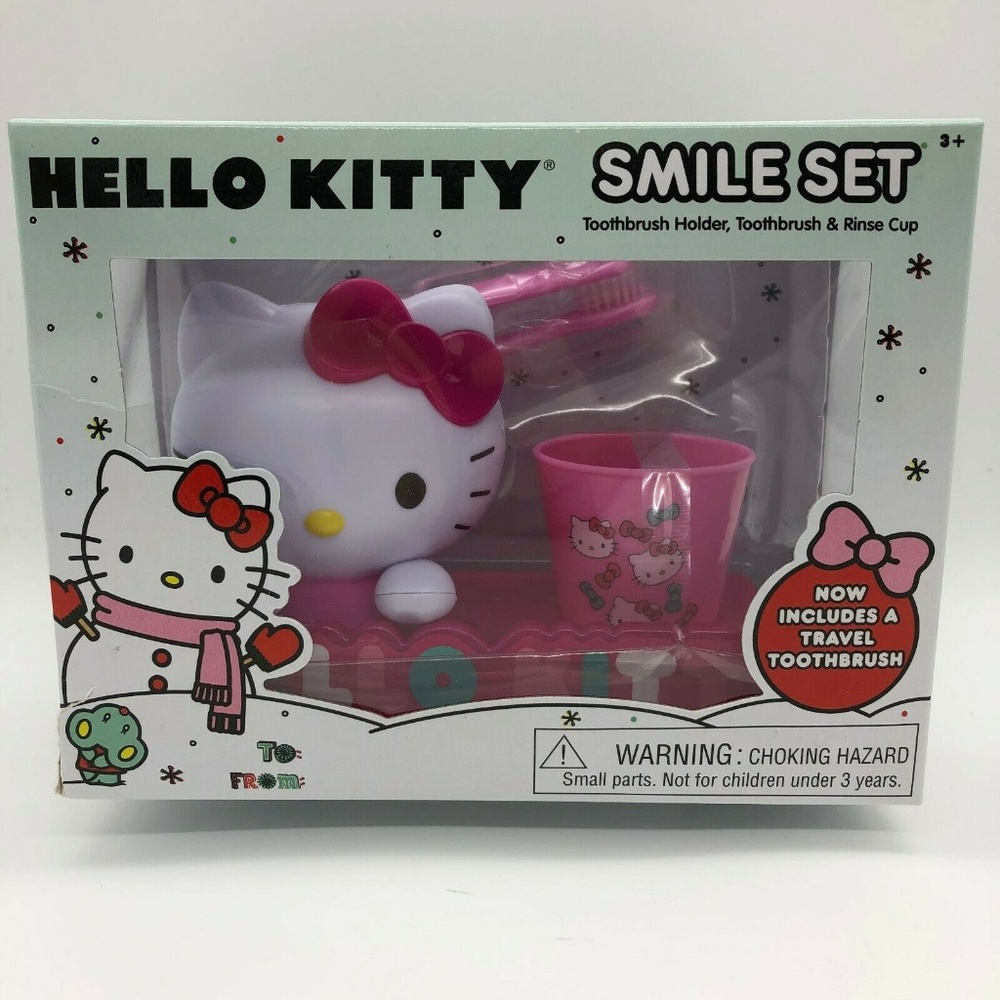 Hello Kitty Smile Set Toothbrush Holder Rinse Cup